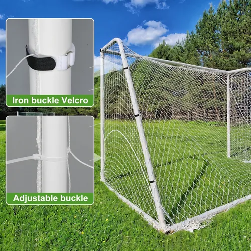 Vista 4 de 3mm Thicker Soccer Net, Full Size Soccer Goal Net, Durable Polyethylene Football Net with Installation Accessories,24 x 8ft / 18 x 6.5ft / 10 x