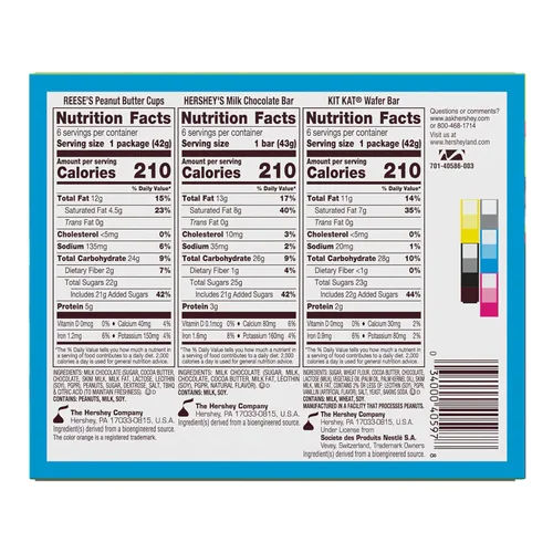 Vista 2 de HERSHEY'S, KIT KAT and REESE'S - Caja variada de dulces de chocolate con leche, 27.3 onzas (18 unidades)