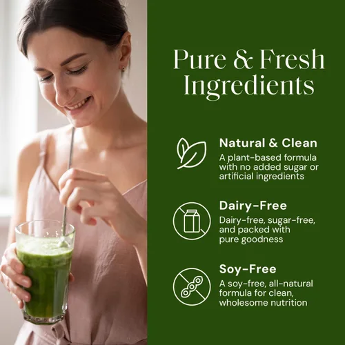 Vista 4 de Kathy Ireland Nutrition Polvo Super Greens a base de plantas, sandía, 9.5
