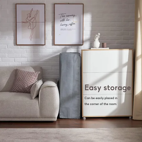 Vista 17 de SINWEEK Colchón plegable de espuma viscoelástica, cubrecolchón plegable de 4 pulgadas, cama de invitados certificada CertiPUR-US con funda