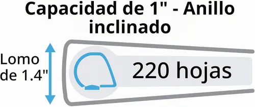 Vista 2 de Carpeta archivadora, de Avery con, anillas inclinadas, Verde 1 pulgadas