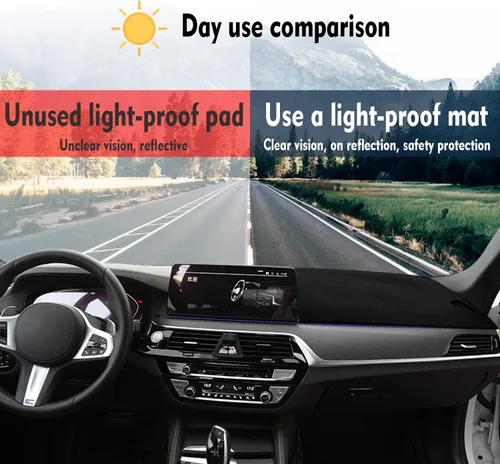 Vista 3 de Tapete para tablero de instrumentos de automóvil, compatible con Hyundai Veracruz 2007 2008 2009 2010 2011 2012 mano izquierda