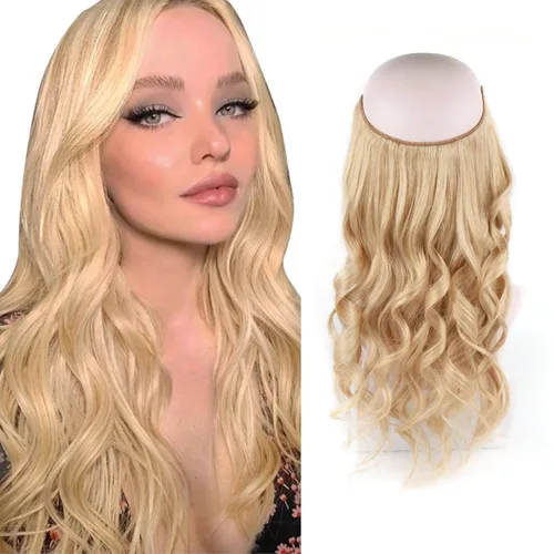 Vista 19 de Sassina Extensiones de Cabello con Alambre Invisible Cabello Humano Real con Alambre Transparente Tamaño Ajustable Clips Seguros Naturales Liso