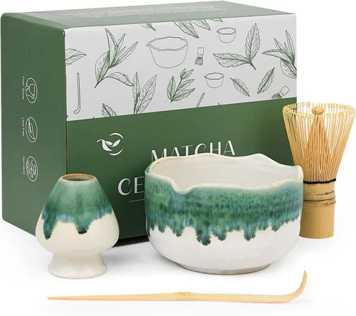 Vista 9 de Pottery Matcha Set - Tazón de té hecho a mano japonés, arena café Café Arena