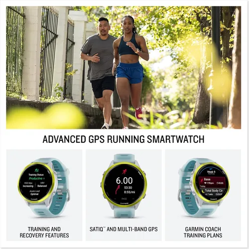 Vista 3 de Garmin® Forerunner® 570, 1.850 in, reloj inteligente avanzado con GPS para correr y triatlón, pantalla AMOLED, funciones de entrenamiento