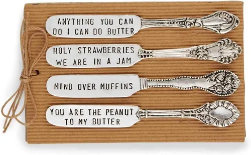 Vista 2 de Mud Pie Circa Spreader Set, Plata