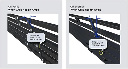 Vista 7 de APS Compatible con Chevy Kodiak C4500 C5500 C6500 2003-2009 para modelo de actualización principal superior acero inoxidable negro 8x6 horizontal