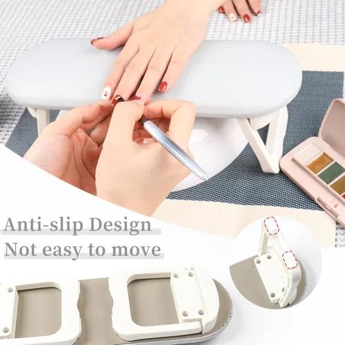 Vista 2 de Cojín para reposabrazos, soporte profesional ajustable para uñas, reposamanos para uñas acrílicas, soporte de mano, soporte de almohada de mano