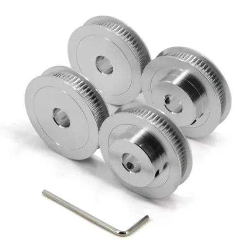 Vista 13 de 2GT Poleas 80 dientes 0.472 in diámetro 80T correa dentada Poleas de rueda síncrona aluminio para ancho 0.236 in correa 3D impresoras piezas, 4