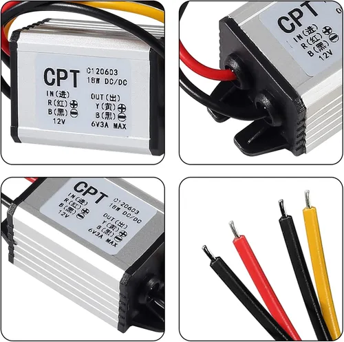 Vista 4 de Paquete de 2 convertidores de 12 V a 5 V, módulo de fuente de alimentación de tablero regulador de voltaje CC, CC 6.3-22V 12 voltios a 5 voltios 3A