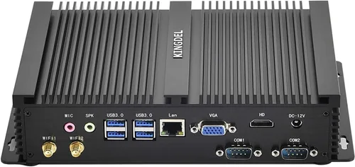 Vista 6 de KINGDEL Mini PC sin ventilador, 4 núcleos i5 8ª generación CPU con preinstalado, 8 GB DDR4 RAM 128 GB SSD, 4K: 4096x2304, 2xCOM RS232, 4xUSB 3.0