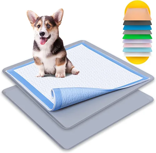 Skywin TidyFriend Paquete de 2 Bandejas Portadoras de Almohadillas de Orina para Perros - Se Adapta a Almohadillas de Orina de hasta 24" x 24" -