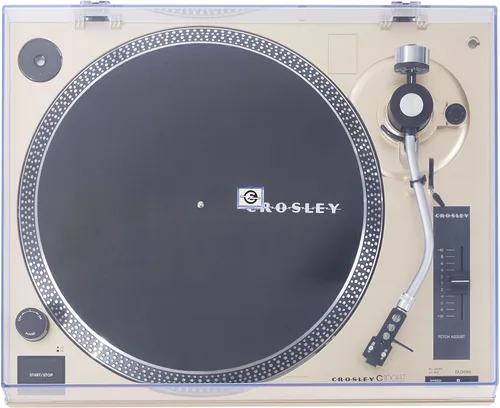 Vista 25 de Crosley KT100BT-CP - Sistema estéreo de tocadiscos Bluetooth con altavoces, champán