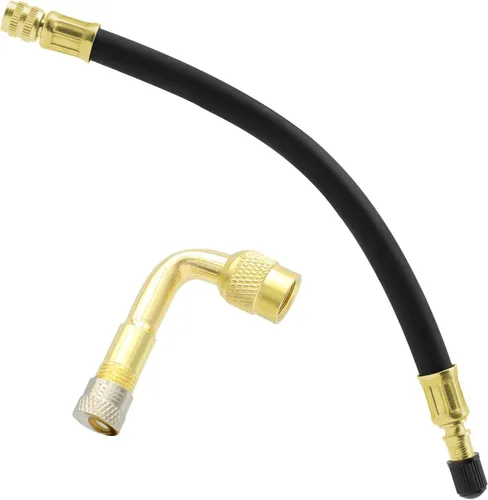 Extensión de válvula de neumático, extensores de vástago de válvula flexible de 8.25 pulgadas con adaptador de extensión de válvula de neumático
