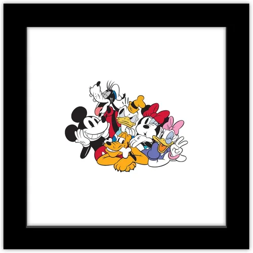 Trends International Gallery Pops Disney Mickey Mouse - Póster de pared de Mickey y sus amigos, 12 x 12 pulgadas, versión enmarcada en negro