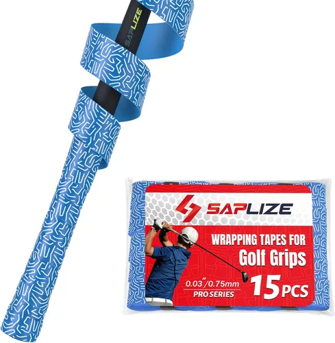 Vista 13 de SAPLIZE Golf Grip Wrapping Tapes, 3/15 Pack Tacky PU Overgrip Tapes, New Regripping Solution for Golf Club Grips, Golf Regripping Wrap Tape