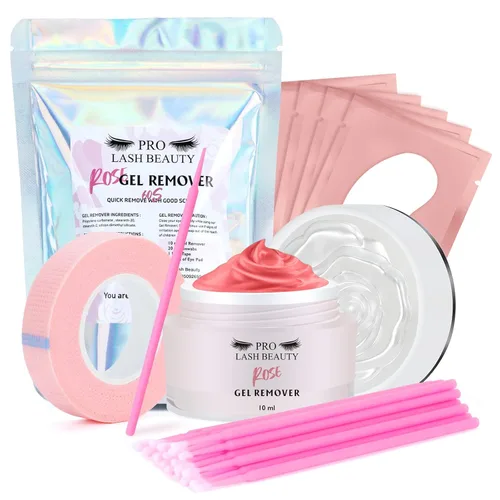 Vista 11 de Kit de removedor de extensiones de pestañas, 0.3 onzas líquidas, removedor de pestañas de fragancia para extensiones de pestañas, aroma de aloe