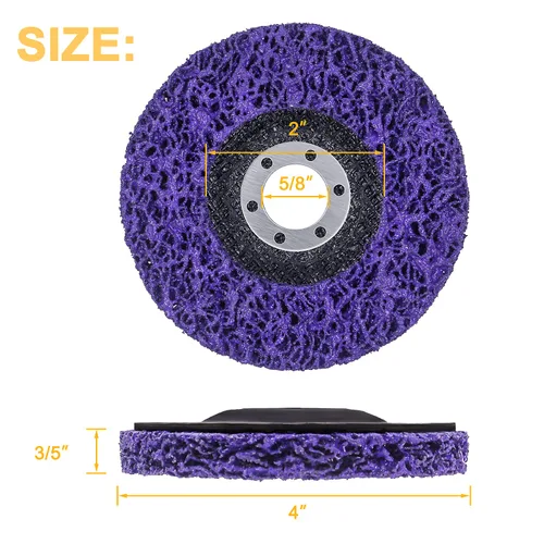 Vista 3 de Paquete de 6 discos de tira de 4 x 5/8 pulgadas, rueda de pelado, ajuste de amoladora angular, revestimiento de pintura, soldadura de óxido