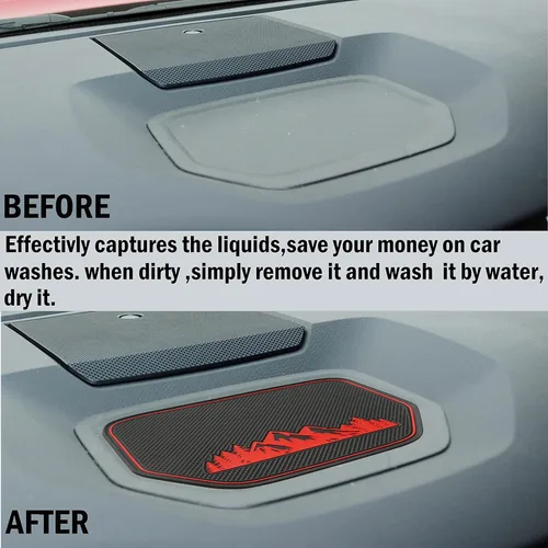 Vista 5 de SENSHINE Dash Dashboard Cover Mat for Toyota Tundra Accessories 2014 2015 2016 2017 2018 2019 2020 2021 Silicone Material Interior Dash Pad Anti