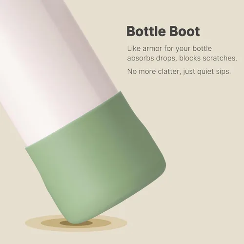 Vista 2 de Funda protectora antideslizante de silicona Lpaacat para botella de agua Owala de 24 oz, cubierta inferior para botella de acero inoxidable Owala