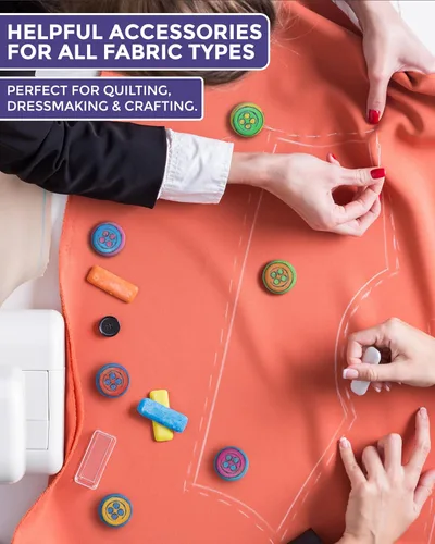 Vista 6 de El Juego De Pesos De Patrones The Quilted Bear – Pesos De Tela Resistente A Arañazos Para Corte Seguro De Patrones, Suministros De Costura Y