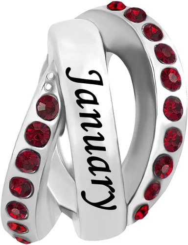 Vista 3 de KunBead Abalorios de cuentas de piedra natal de enero a diciembre, compatibles con pulseras Pandora para mujer