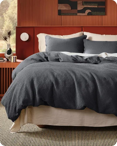 Vista 12 de Bedsure Funda de edredón de 100% algodón tamaño individual, tejido gofre, color blanco coco, GentleSoft y transpirable, juego de cama para regalo, 2
