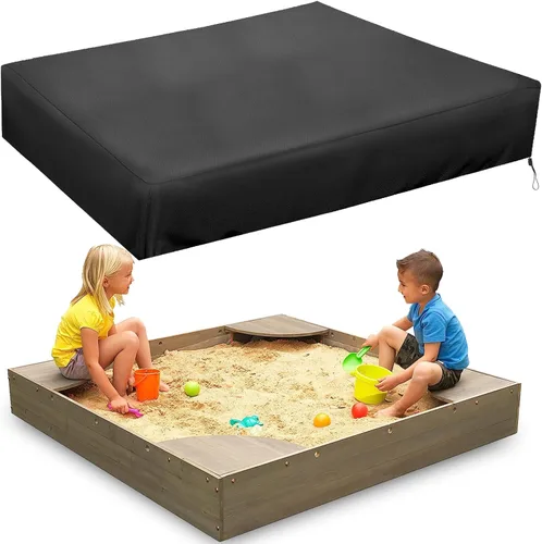 MRWiZMS Cubierta de caja de arena, tapa de 60 pulgadas, tela Oxford 420D impermeable, resistente a los rayos UV y al polvo, adecuada para protección