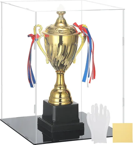 Vista 12 de Yungyan 1 vitrina de acrílico transparente autoensamblable, a prueba de polvo, escaparate de protección para figuras coleccionables de figuras