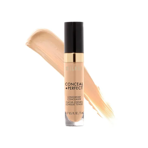 Vista 12 de Milani Conceal + Perfect Corrector de Larga Duración de Cobertura Completa Infundido con Ácido Hialurónico y Vitamina E, Cubre Ojeras, Manchas e