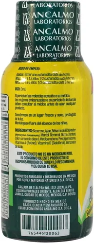 Vista 3 de Zorritone Jarabe para la tos Jarabe supresor de la tos con sabor a menta con vitamina A, vitamina D3 y eucalipto para alivio rápido de la tos