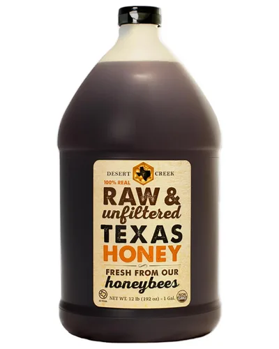 Vista 8 de Desert Creek Honey Pack de 2, Honey Bears que contiene miel de Texas cruda, sin filtrar, sin pasteurizar, 12 oz.