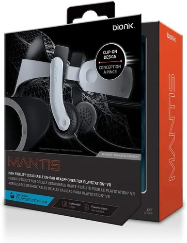 Vista 6 de Bionik Mantis - Auriculares de realidad virtual fijables compatibles con PlayStation VR diseño ajustable se conecta directamente a PSVR sonido