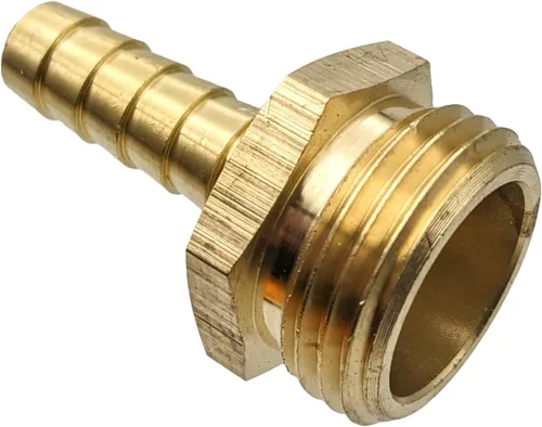 Vista 7 de Adaptador de Manguera de Jardín de Latón con Accesorio, Púa de 1/2" y Conector Macho GHT de 3/4", Soporte de Alta Presión Resistente y Pesado