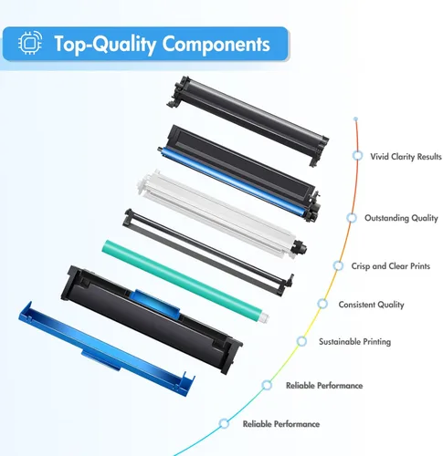 Vista 7 de TRUE IMAGE Cartucho de tóner de repuesto compatible para HP 202A CF500A 202X Color LaserJet Pro MFP M281fdw M281cdw M254dw M281fdn M254dn M254nw