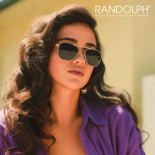Vista 6 de Randolph Eyewear Aviator Sunglasses for Men & Women Non-Polarized & Polarized Lenses, 23k Gold UV Protection Sunglasses