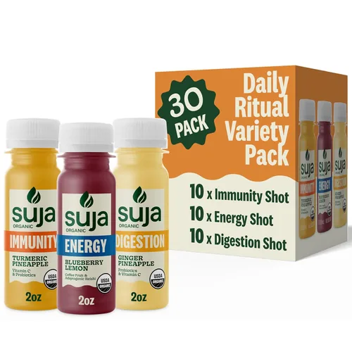 Vista 14 de Suja Organic Detox Blood Orange Shot, Wellness Shot con raíz de diente de león e hibisco, botella de 2 onzas líquidas