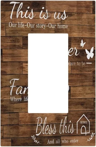 Vista 20 de William Morris Floral Boho Azul Medianoche Azul Bohemio Flor 1 Banda Dúplex Cubierta de Salida Decorativa Receptáculo Único Interruptor Eléctrico