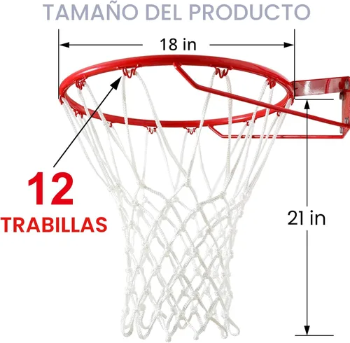 Vista 3 de LAO XUE Red de Baloncesto para Exteriores, (7.16 oz) 12 Bucles Red de Baloncesto Profesional de Servicio Pesado de Repuesto, Resistente a Todo Clima