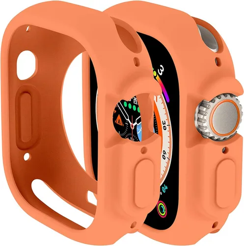 Vista 53 de Miimall Funda compatible con Apple Watch de 1.77 pulgadas, funda delgada de poliuretano termoplástico antiarañazos, funda protectora para Apple