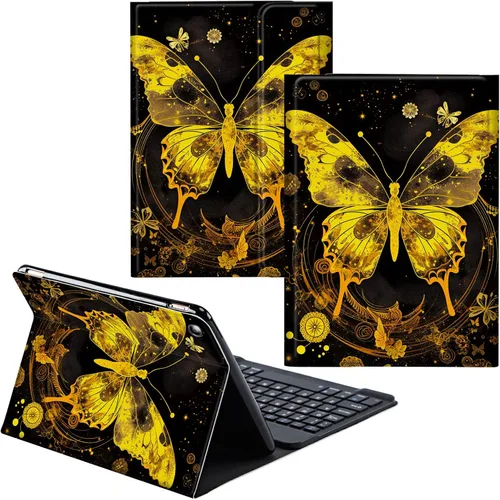 Vista 45 de Funda para Samsung Galaxy Tab S6 Lite 2022/2020 Teclado Inalámbrico Desmontable y Cubierta De Soporte De Cuero PU Funda Protectora Para Samsung