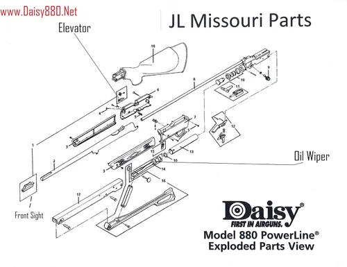 Vista 5 de Daisy Powerline 880 881 35 7880 Twist in Escape Valve Seal Bb Pellet Air Rifle