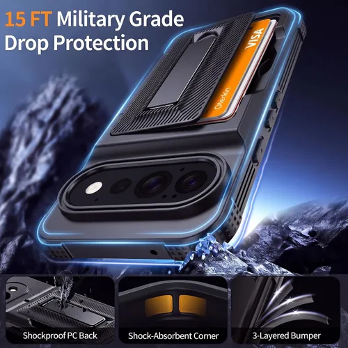 Vista 5 de Oneagle Funda tipo cartera para iPhone 17 Pro Max con tarjetero