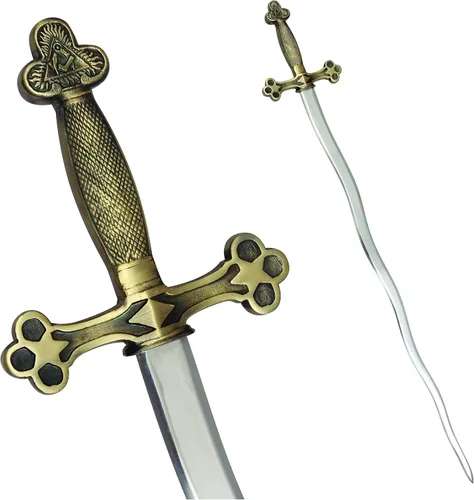 Serpiente ceremonial masónica Espada Flameante Brújula cuadrada