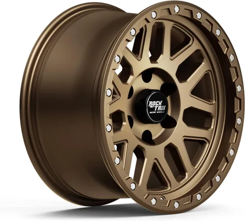 Vista 7 de RockTrix RT110 - Rueda de 17 pulgadas, patrón de pernos de 6 x 5.5 pulgadas, diámetro interno de 4.17 pulgadas, bronce mate, 1 unidad