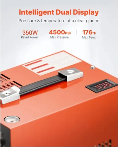 Vista 2 de Compresor de aire PCP, compresor de tanque de buceo de 4500PSI/30Mpa, compresor de pistola de aire PCP DC12V/AC110V parada manual, bomba