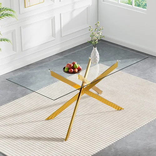 Vista 27 de Mesa de comedor redonda de 36 pulgadas para 4, mesas de cocina y comedor de cristal, moderna mesa de comedor circular con mesa de vidrio templado