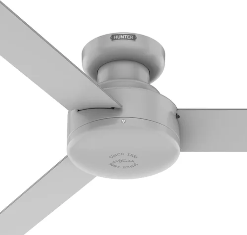 Vista 12 de Hunter - Presto - Ventilador de techo de perfil bajo para interiores, control de pared, 52 pulgadas, gris paloma, estilo casual, ventiladores