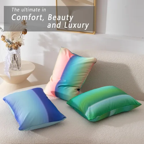 Vista 8 de Almohada blanda de microcuentas para el cuello, con funda extraíble de 16 y 12 pulgadas, almohada suave de viaje para cama corporal, almohada