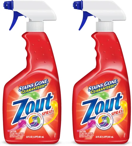 Vista 7 de Zout Removedor de Manchas para Lavandería en Spray, Fórmula de Triple Enzima, Botellas de 22 Onzas, Paquete de 2